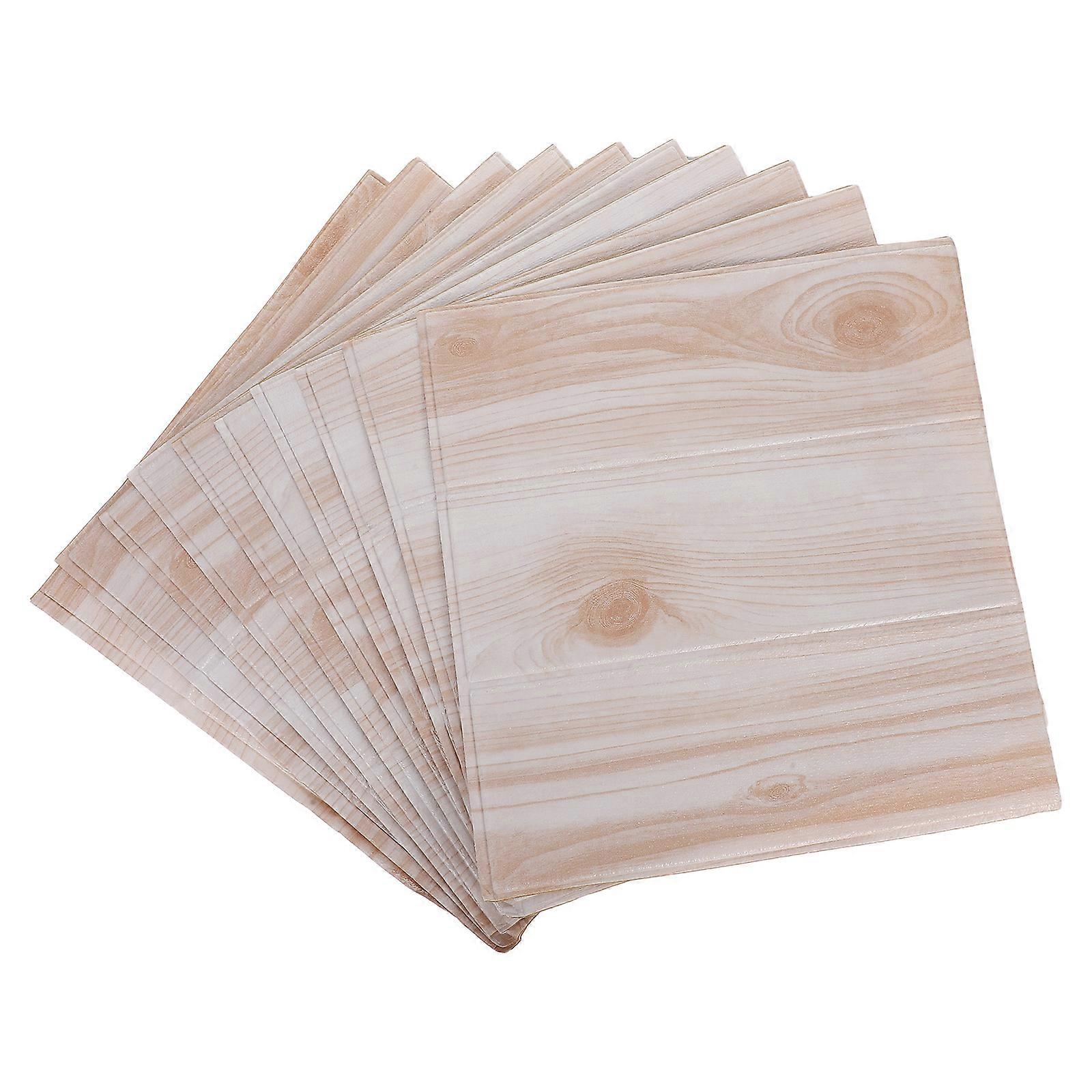 3D Self Adhesive Wall Cover Rectangular Shape XPE Foaming Material For Bedroom Decor 10Pcs
