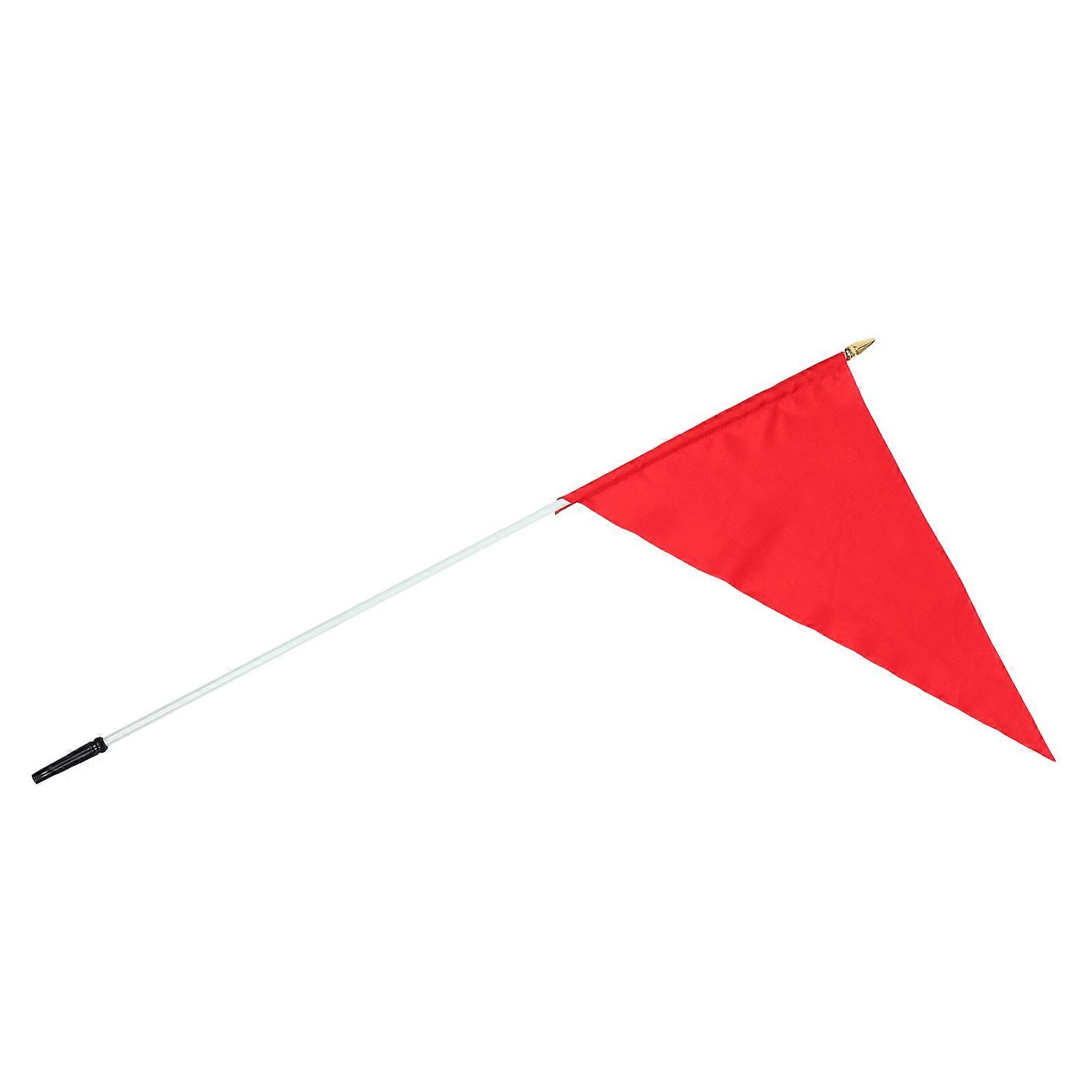 Heavy Duty Bike Safety Flag Pole with High Visibility Triangle Flag, Weather Resistant Design for ATVs, Bikes, Motorcycles, and Buggies – Easy