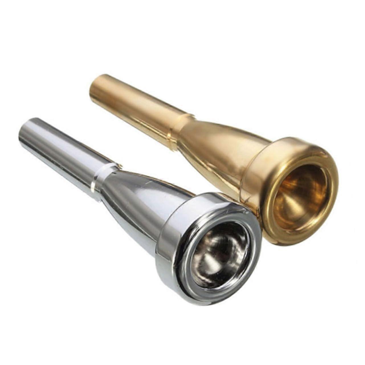 Mouthpiece for French horntrumpet metalcoated for musical instruments (5C) for beginners and professionals golden