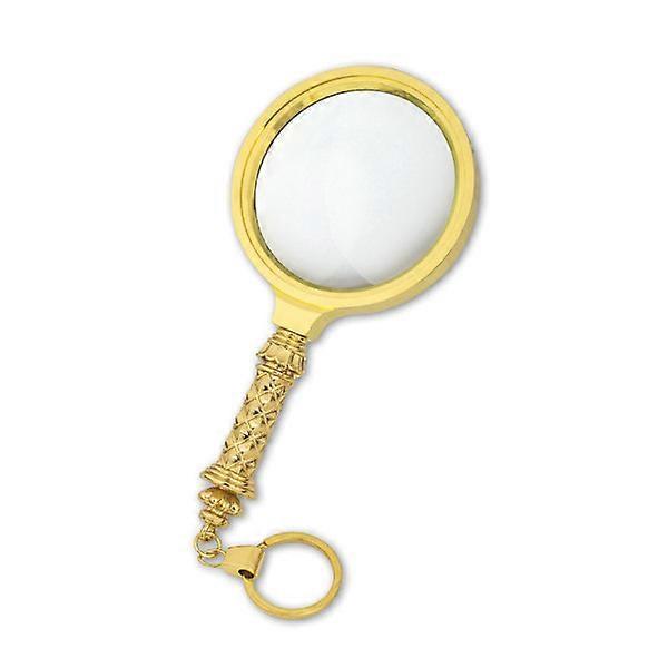 Portable 8X reading glasses, 8cm diameter.