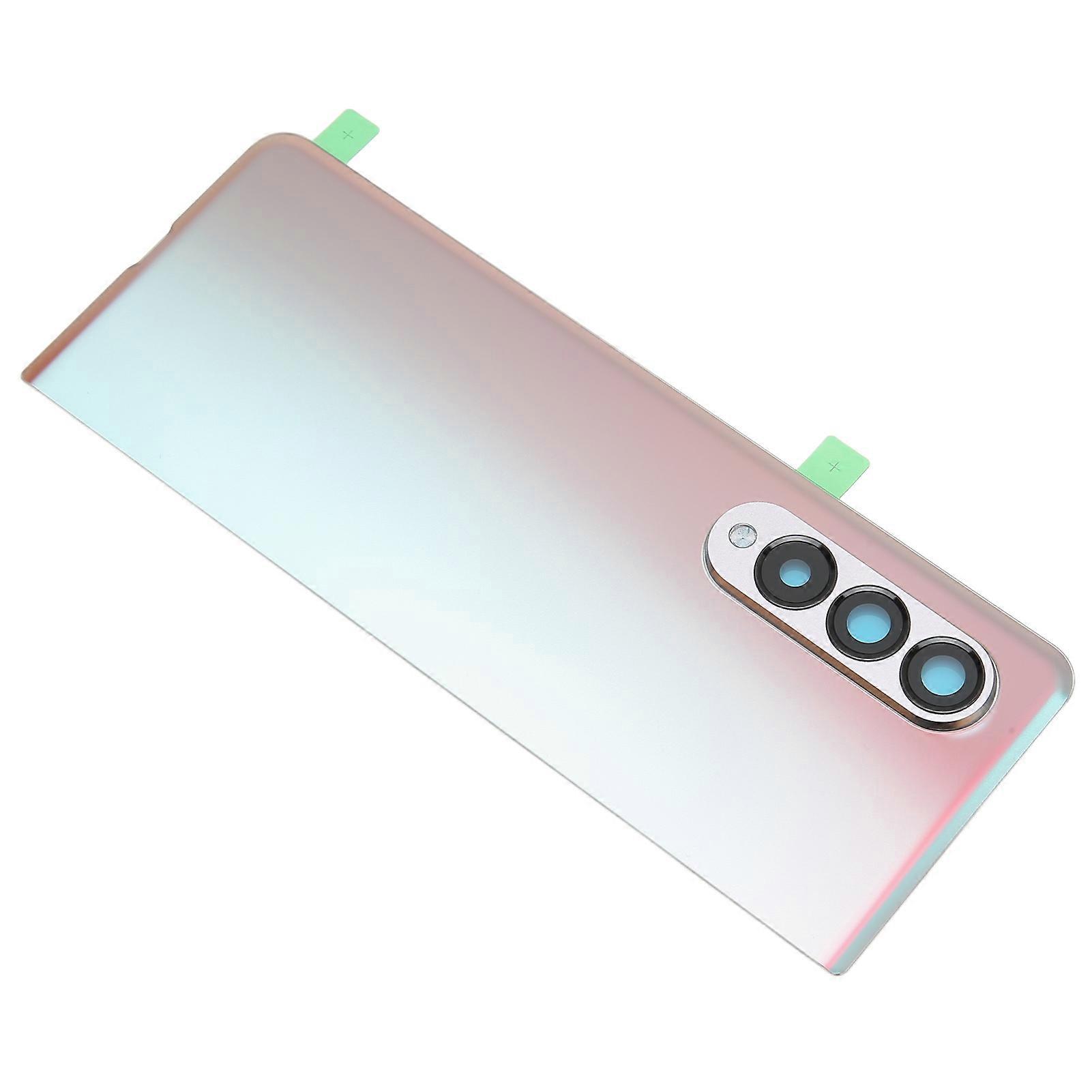 Back Glass Replacement Kit with Camera Lens and Pre Installed Tape Rear Glass Housing Cover for Z Fold 3 5G SM F926 Silver 
