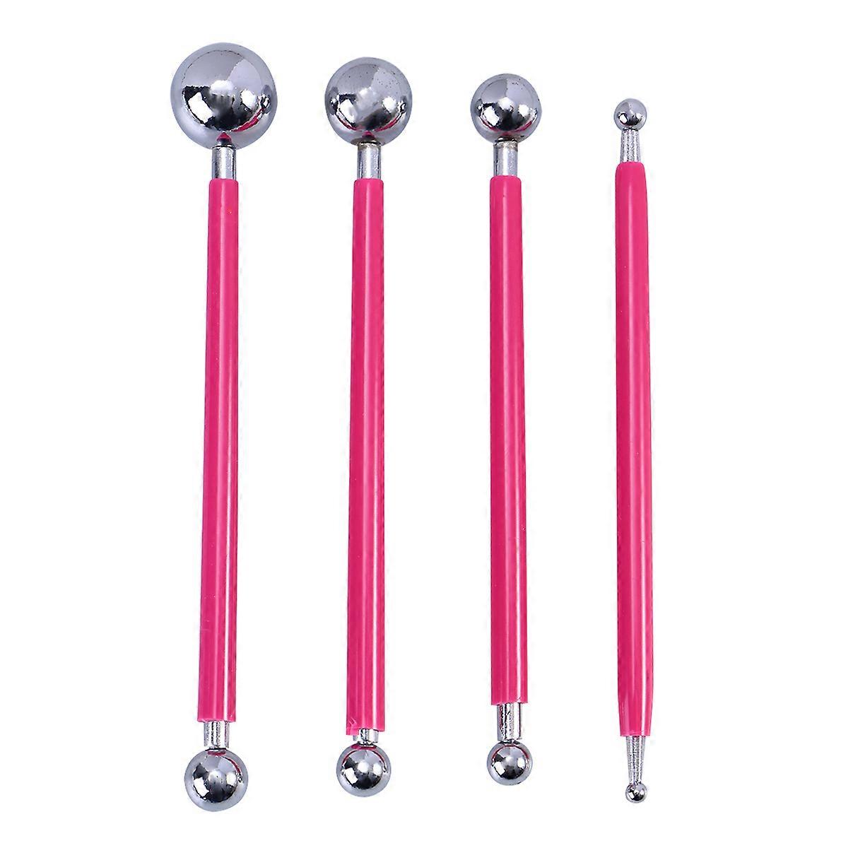 10pcs Ceramic Clay Stylus Tools Set for Dot Painting and Pottery Modeling Kit in Pink