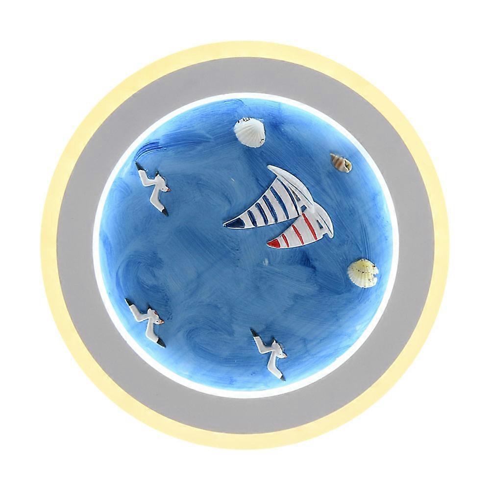 Cartoon Wall Lamp Blue Nordic Style Bedroom Lighting Warm LED Glow Decorative for Room Playroom