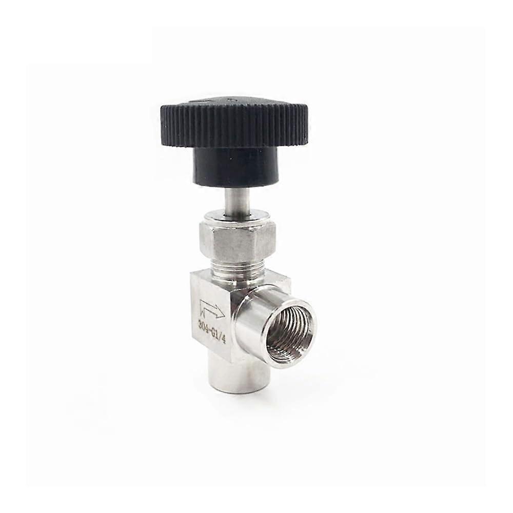 Needle Valve Adjustable, Right Angle, SS304, G1/8 In, 1/4 In, 3/8 In, 1/2 In Female Threads, For Water Gas Oil