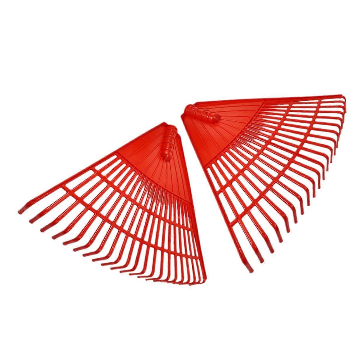 2 Pieces Garden Rake Heavy Duty Lightweight Lawn Rake for Efficient Leaf Cleanup Portable for Quick Garden Work