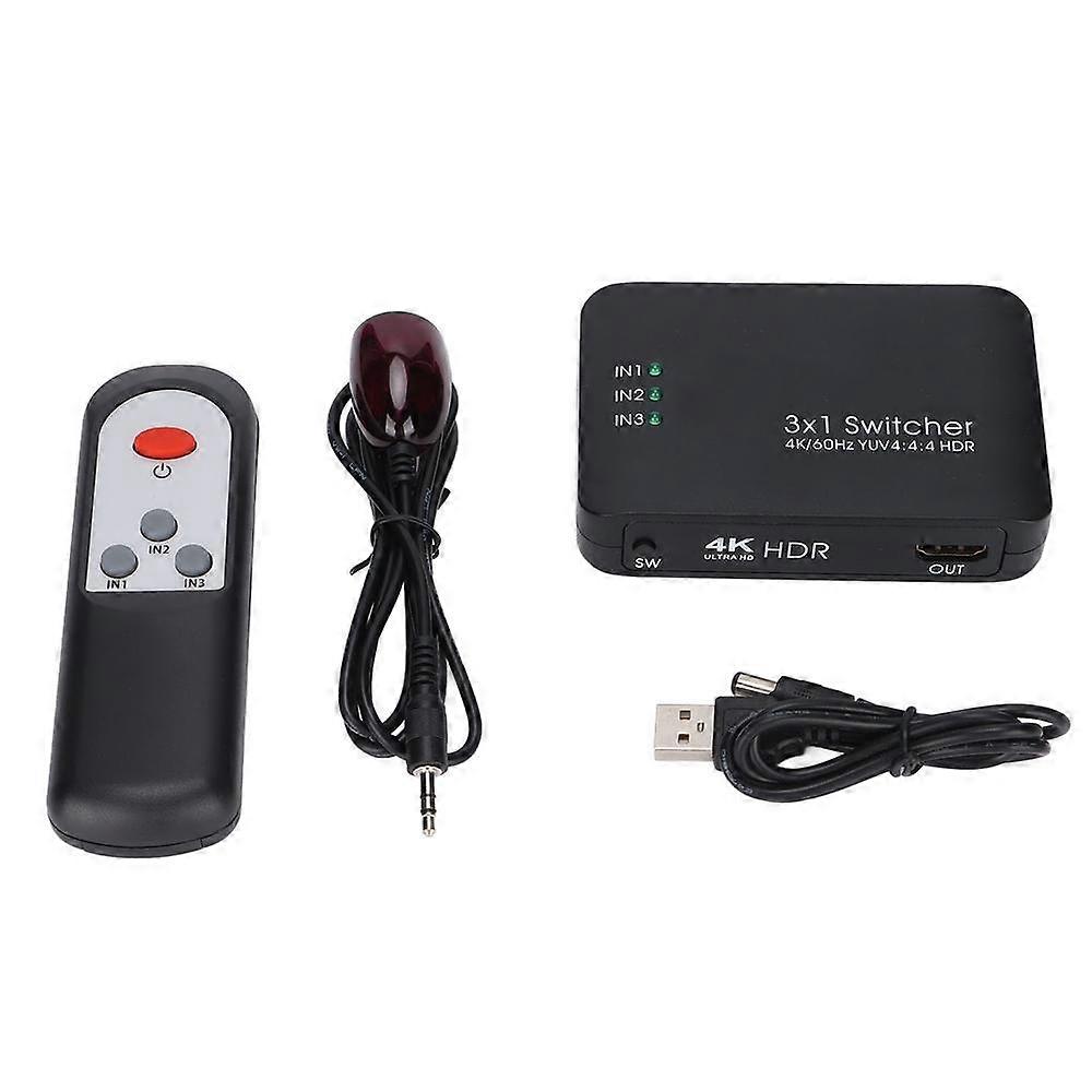 4-Port HD Multimedia Interface 2.0 Switcher with Remote Control for PS4, TV and PC