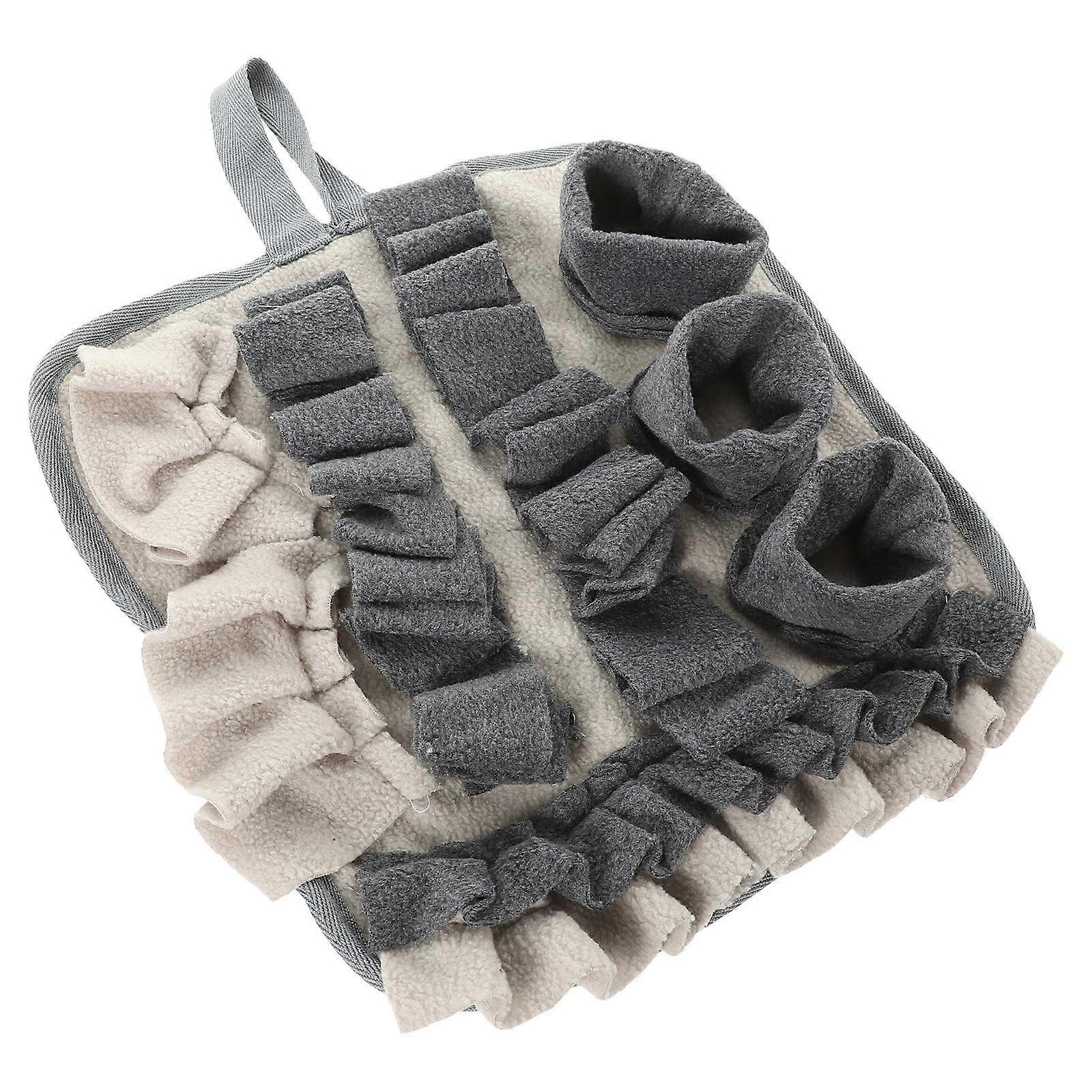 Non Slip Foraging Sniffing Pad for Rabbits & Small Pets, Gray, Machine Washable Pet Mat for Exercise & Training, Household Use