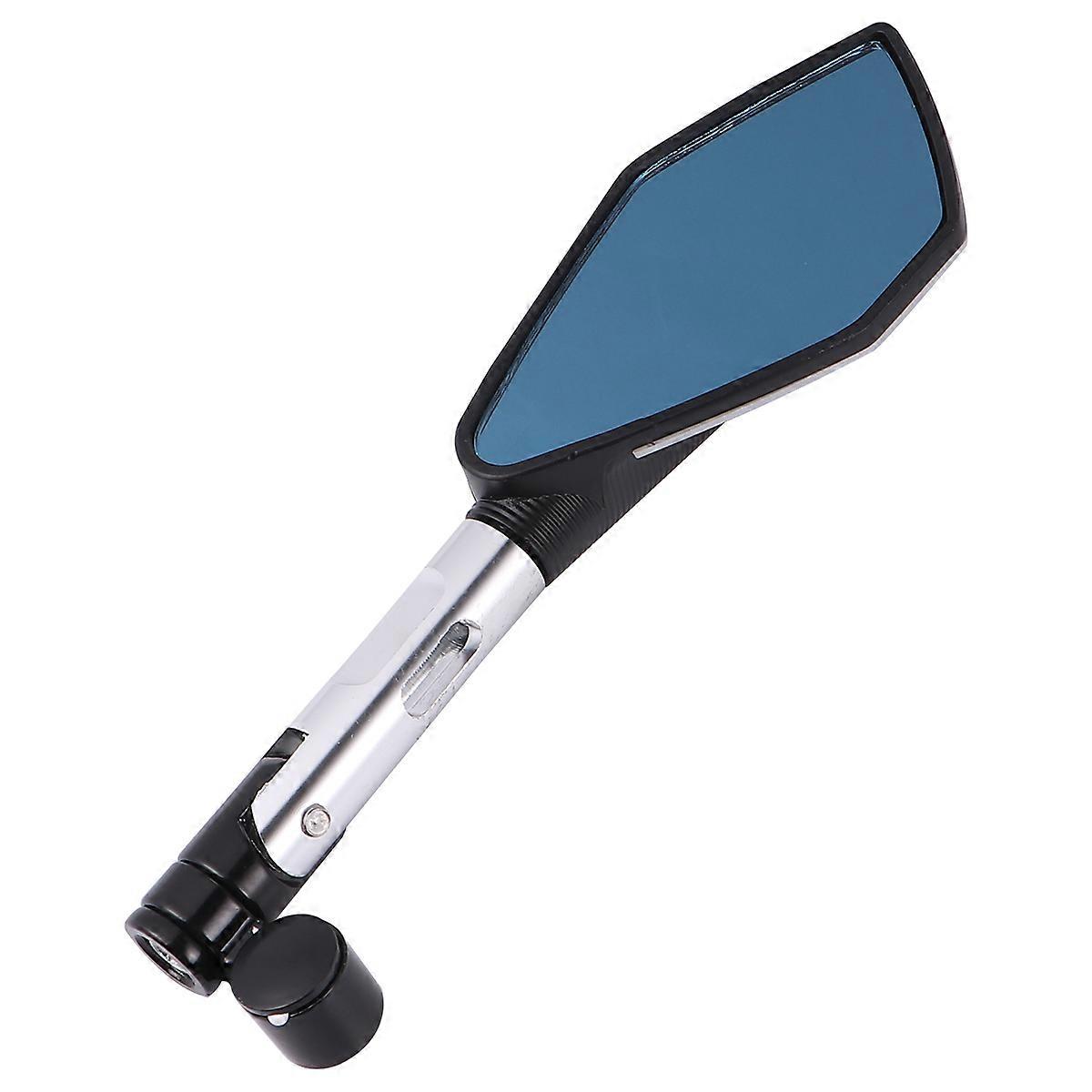 Motorcycle Handlebar Mirrors 1 Pair Silver Pentagon Shape Reflecting Modification Accessories For ATV Use 22x6.5cm