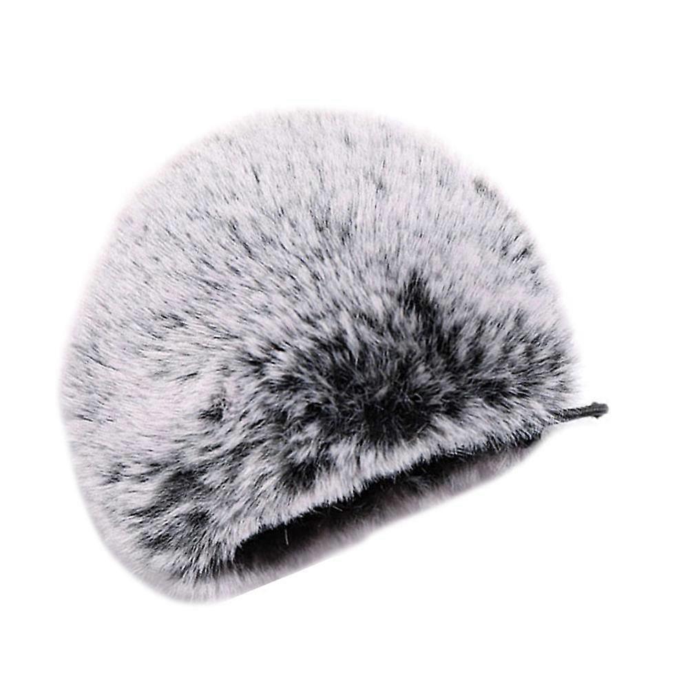 Furry Microphone Windscreen Splash Proof Microphone Cover For Recording Broadcasting Vlogging 8x5cm Plush Dust Protection 1Pack