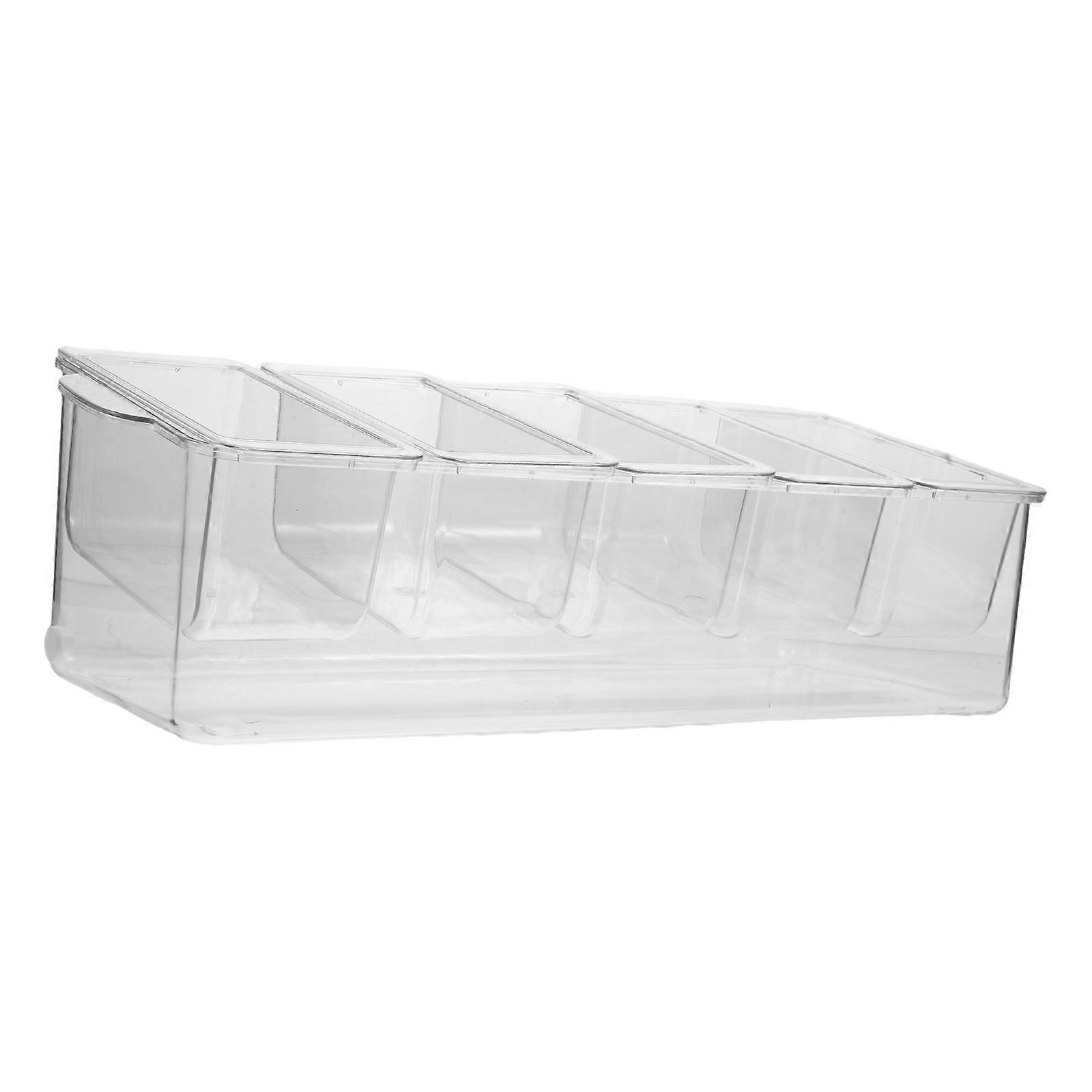 Divided Salad Container Ideal For Picnic And Party With Compartmentalization Functionality Made From Food Grade Plastic In Rectangular Shape 1 Set