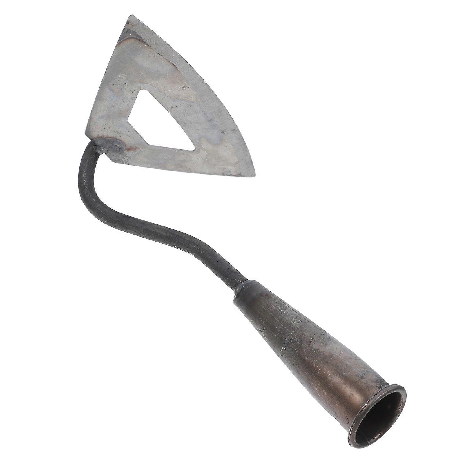 Garden Hoe Tool with Hollow Design for Home Use Made of Iron Silver Color Lightweight and Versatile 6.3 Inches