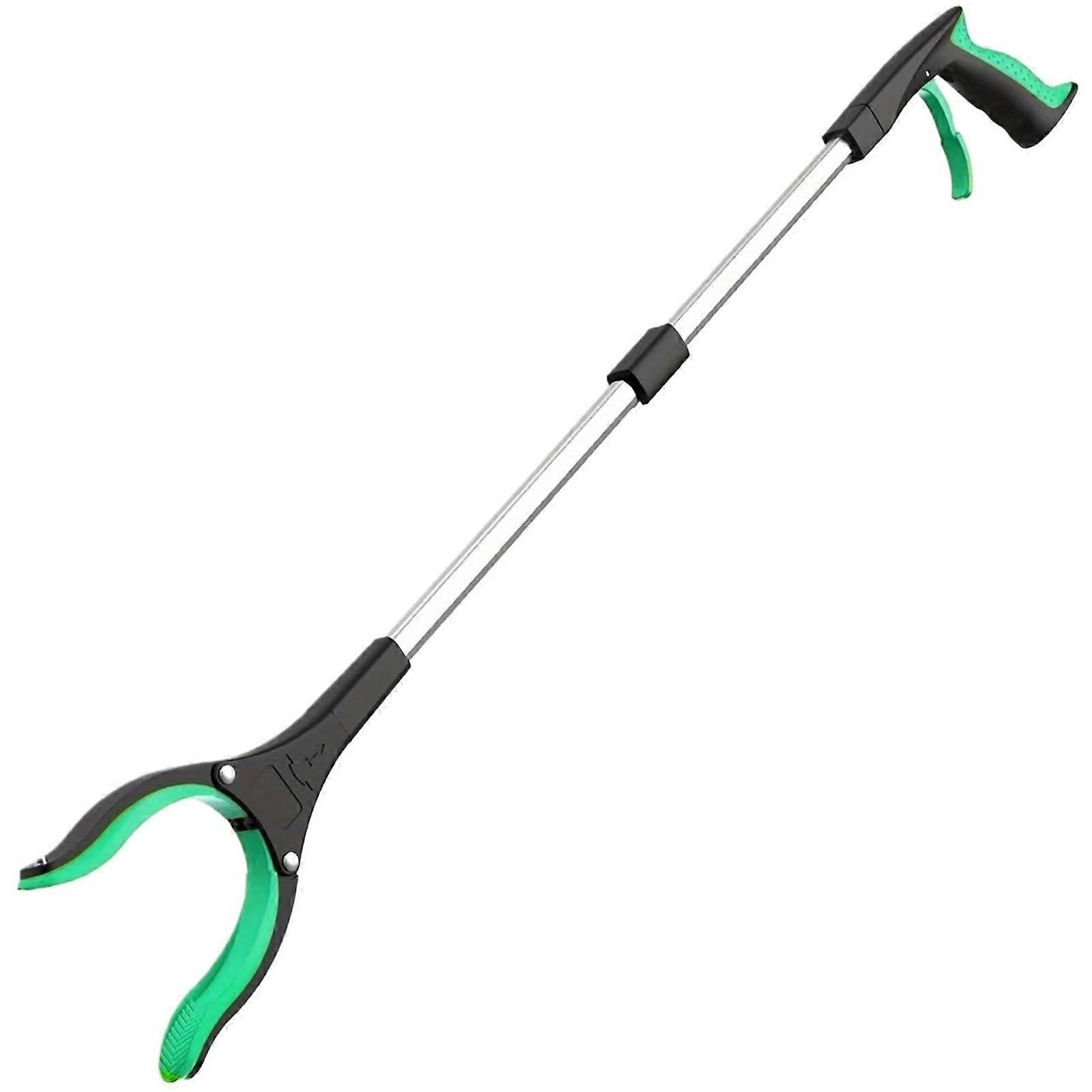 Litter Pickers Grabber Stick 32 Inch with 360 Degree Rotating Clip, Foldable Design, Multicolor (Green)