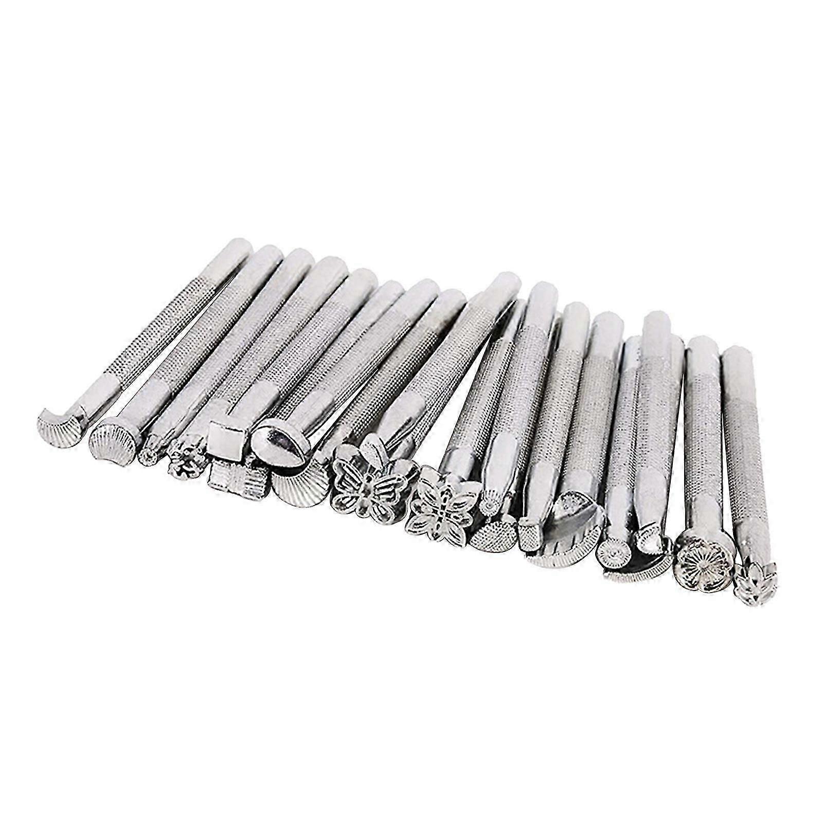 20x Leather Stamping Tools Saddle Making Crafting Tool for