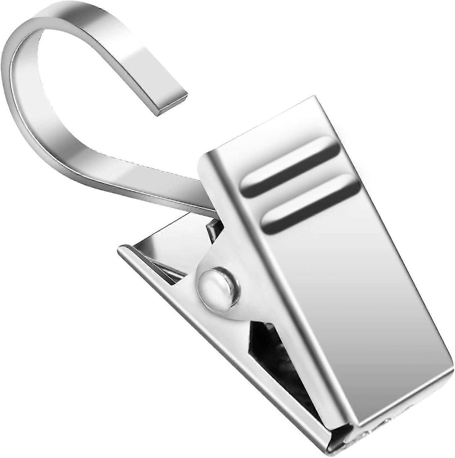 Stainless Steel Curtain Clip Hooks - Set of 25 for Easy Installation & Secure Hold - Durable & Convenient Home Organizer