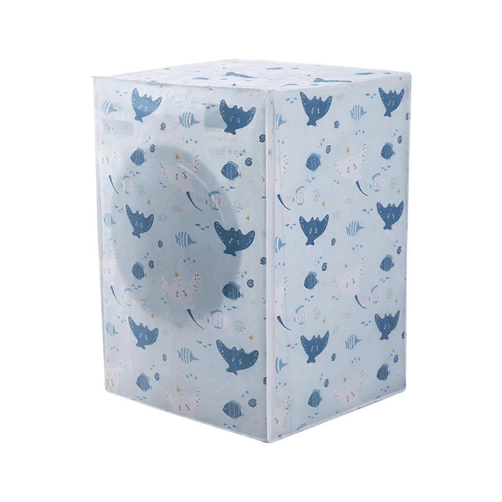 Washer Machine Cover, Geometric Style All-Inclusive Dust Protection for Front-Load Washer, Ocean Color 58x62x85 cm