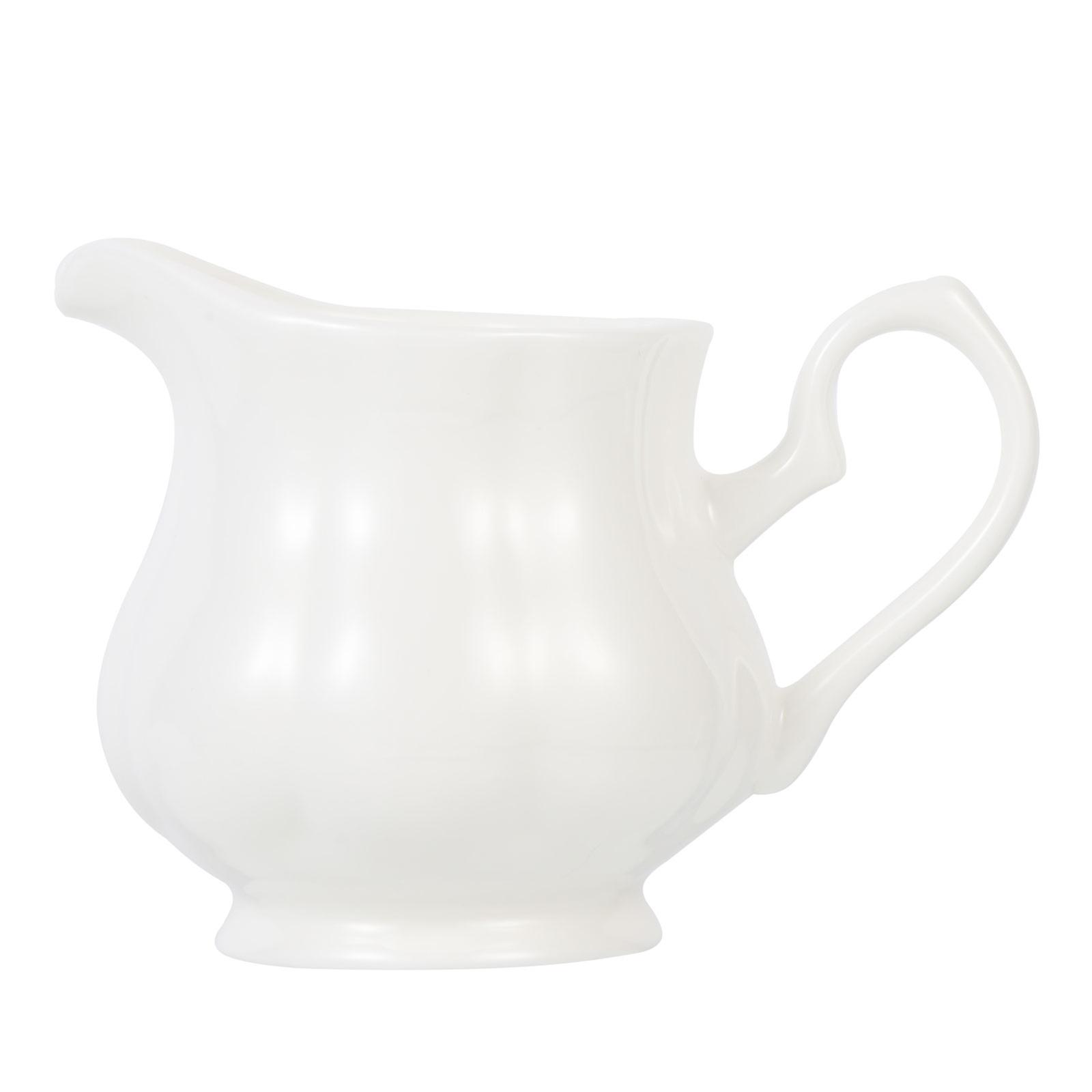 Ceramic Milk Jug Small White Pitcher for Coffee Sauces Versatile Delicate Jug with Easy Pour Spout, High Grade Wear Resistant for Daily Use and