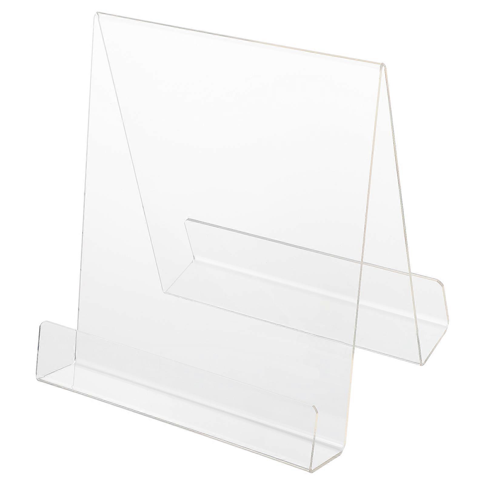Acrylic Book Rack for Home Use Double Holder Transparent Display Stand 1pc