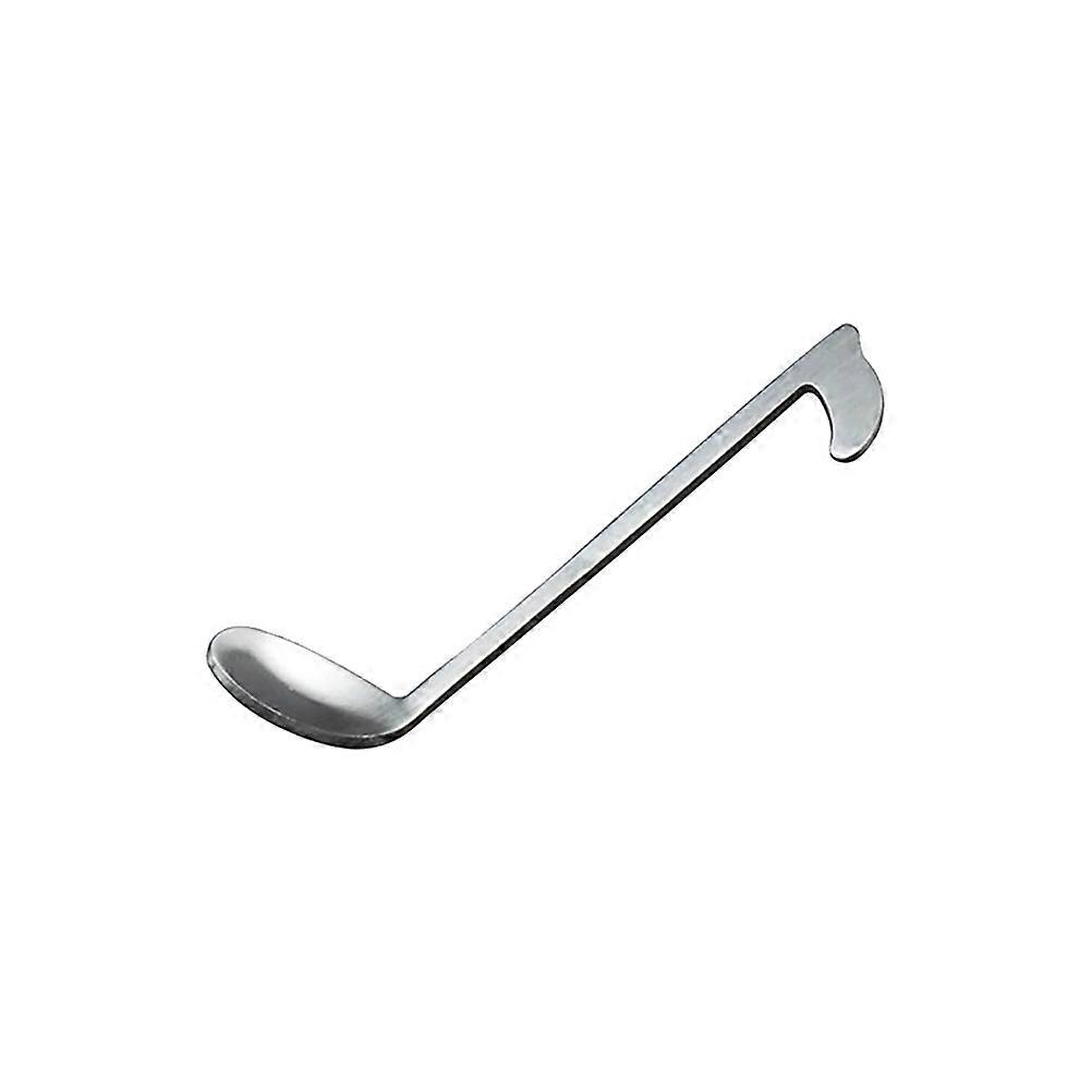 Musical Note Stainless Steel Spoon For Kitchen Use In Silver Color With Short Handle Designed For Coffee Stirring 1Pack