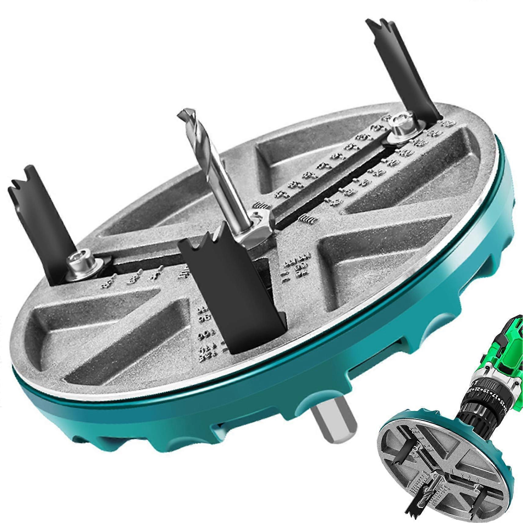 Hole Saw 45-130 Mm Adjustable With Scale No Burr Multifunctional Hole Cutter For Plastic Wood Pipes