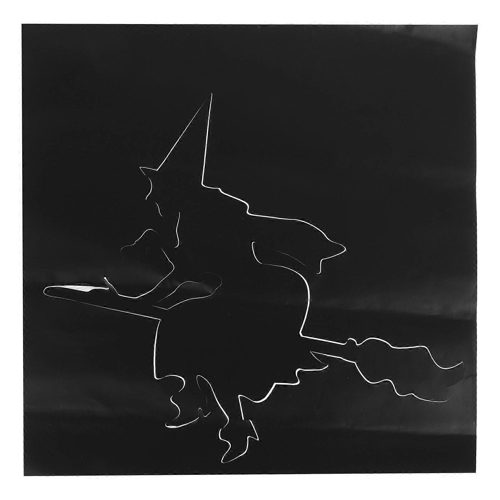 Black Halloween Window Decorations 1 Sheet Removable Stickers For Decoration And School Event