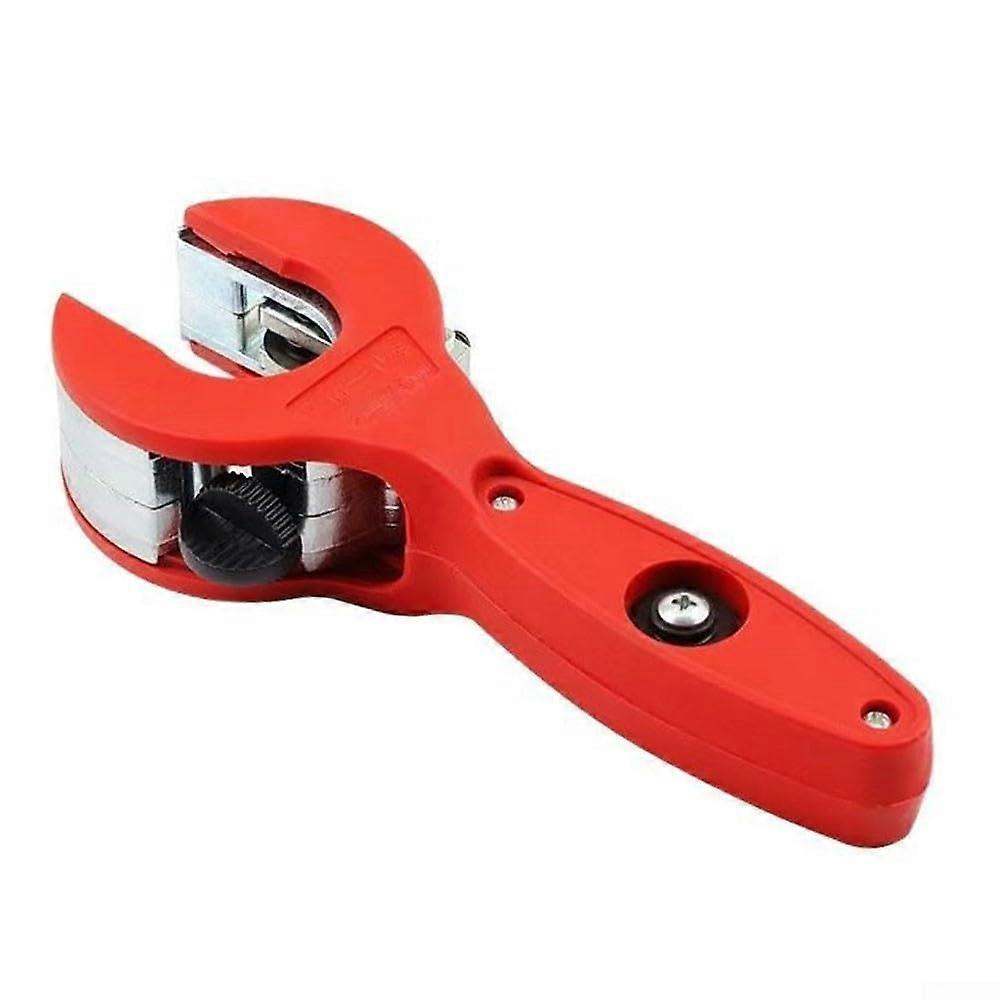 Effortless pipe cutter with ergonomic grip design,  for quick cuts on copper, PVC, and soft metal pipes up to 2.2 cm in diameter (red).