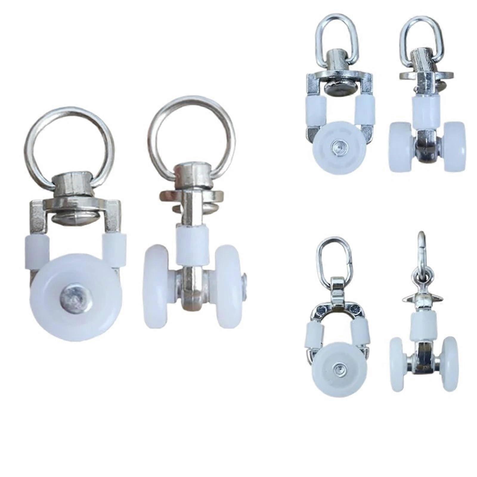 Curtain Track Roller Ceiling Pulley Gliders Silent Hook Wheels 10 Pack Small Size Rail Rollers for Curtains