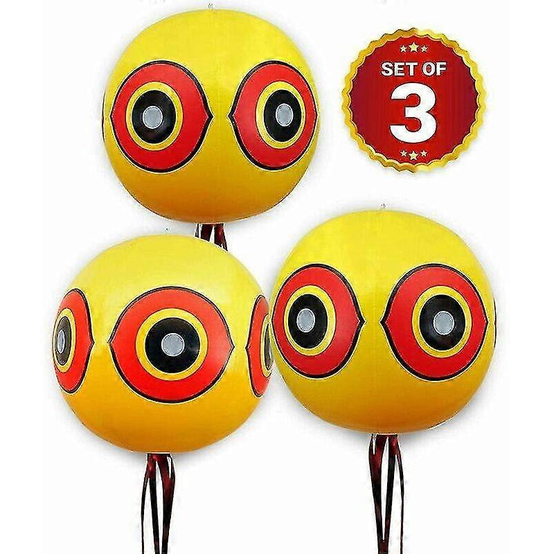 Repellent balloons to keep away pigeons, crows and other birds, pack of 3.
