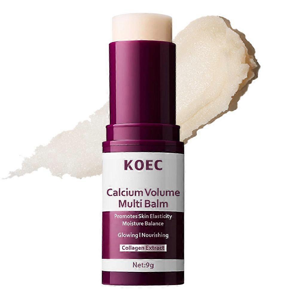 Calcium Multi Balm, Calcium Volume Multi Balm, Wrinkle Core Stick, Anti-aging Collagen Moisturing Stick, Hydrating, Firming Skin, Suitable for Eyes, N