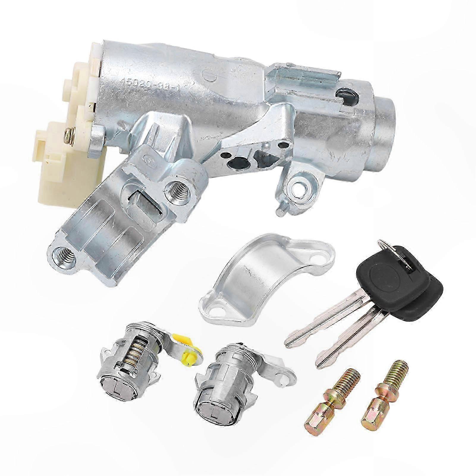 Vehicle Start Switch with Auto Door Lock, 2 Keys, Aluminum Alloy, Compatible with Hilux 2005+ Models