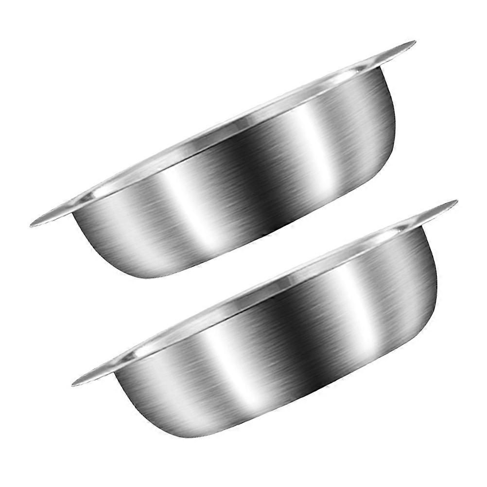 Sauce Tray Stainless Steel Serving Dishes for Picnic Use Silver Design Serving Seasonings 2Set
