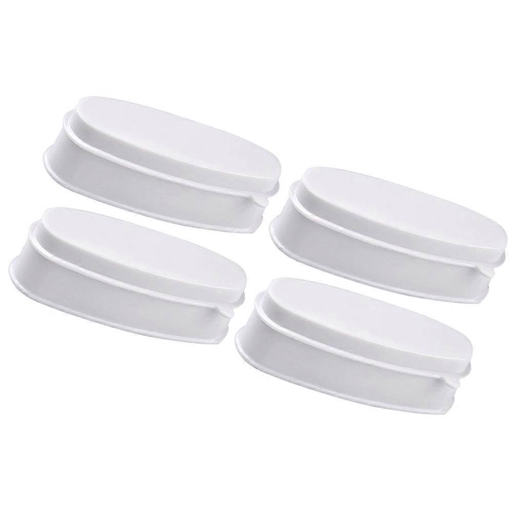 Nail Display Powder Cases Home Use Plastic Square White for 4Pcs