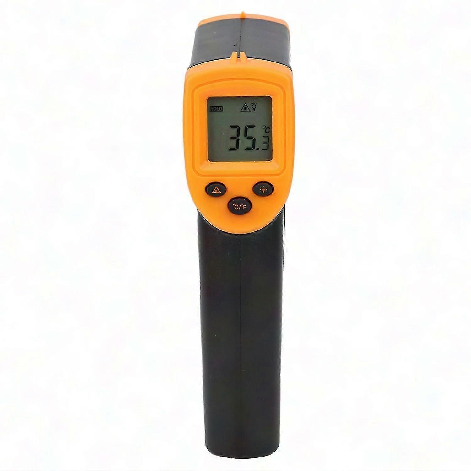 HW600 Non-Contact Infrared Thermometer with LCD Display - Digital Temperature Gun (Yellow)