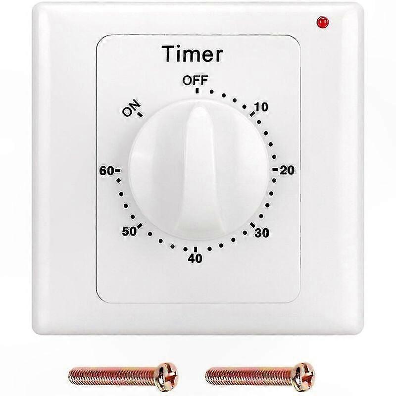 220V AC High-Efficiency Pump Timer Switch with Mechanical Countdown and Electronic Control - 60 Minute Socket Timer