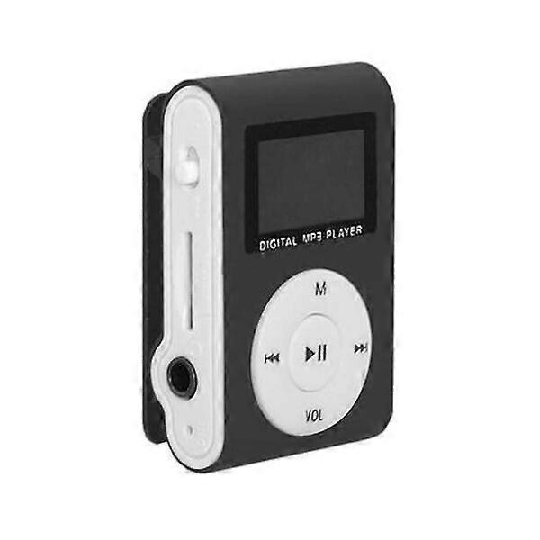 Sports MP3 player, with a rear LCD screen, clip-on design and random loop playback