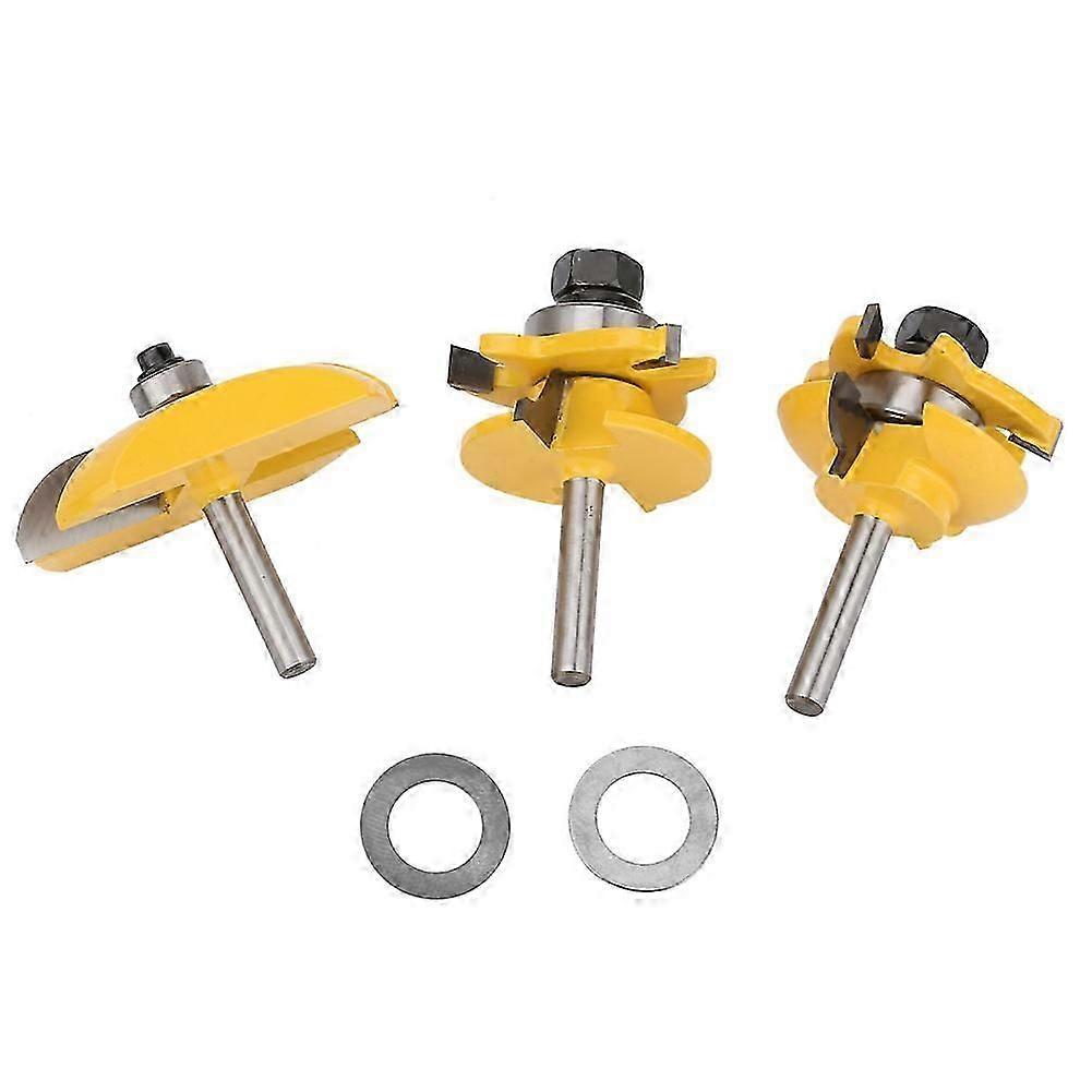 3Pcs set 1/4in Shank Woodworking Frame Door Rail & Stile Cove Raised Panel Router Bit