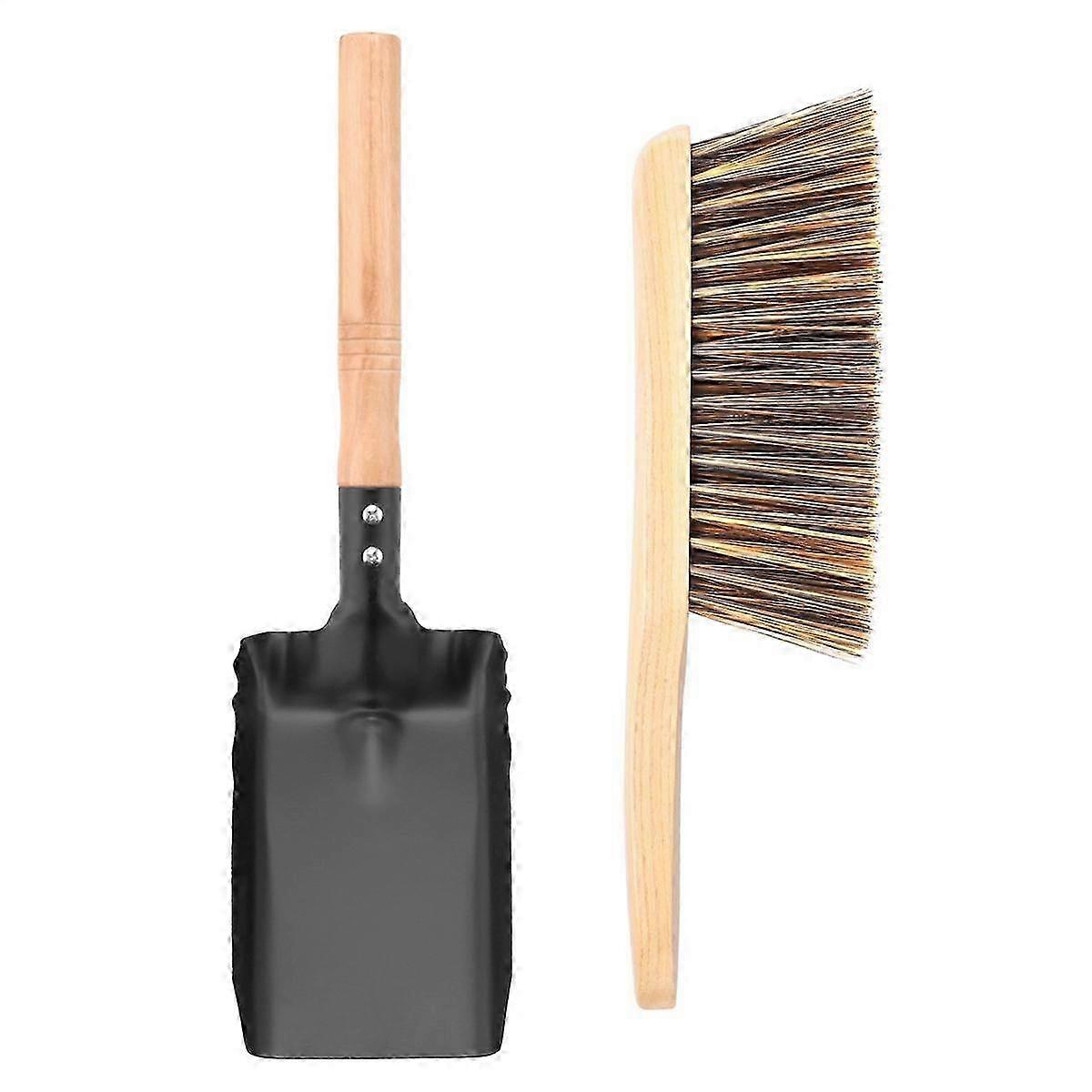 Coal Shovel and Hearth Brush Set, Fireplace Shovel and Brush, Hearth Tidy Set, Fireplace Tool Set, Fire Pit Tools