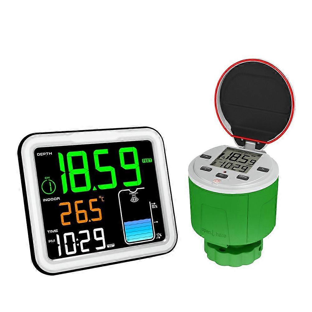 Ultrasonic Level Gauge Wireless LCD Display IP68 Water Tank Liquid Meter Solar Powered 150m Remote M
