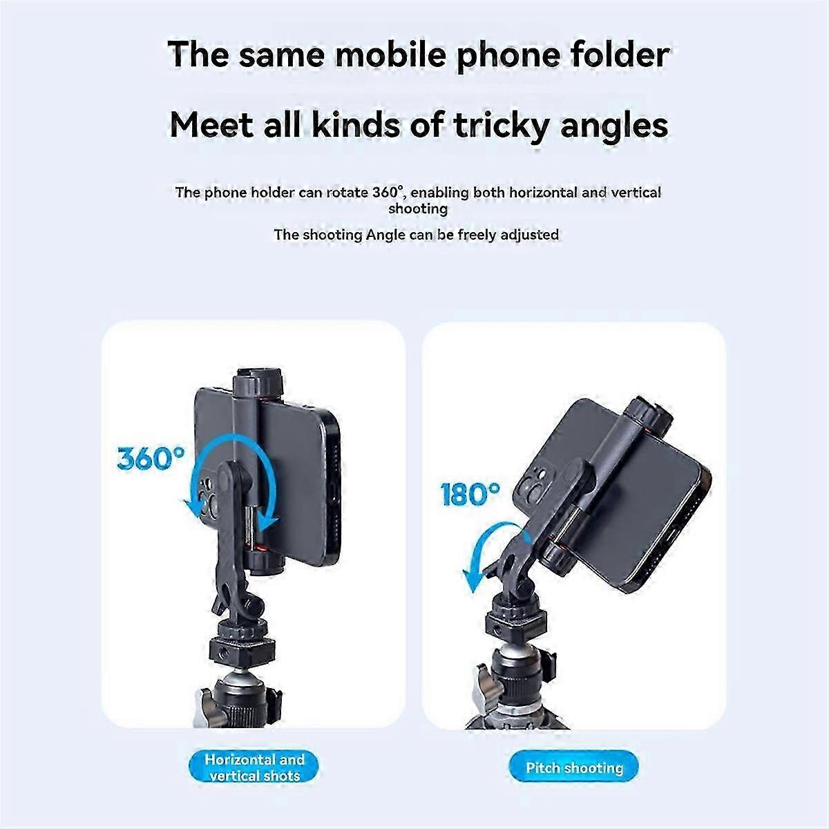Multi-Function Phone Clip Camera External Expansion Rack Black