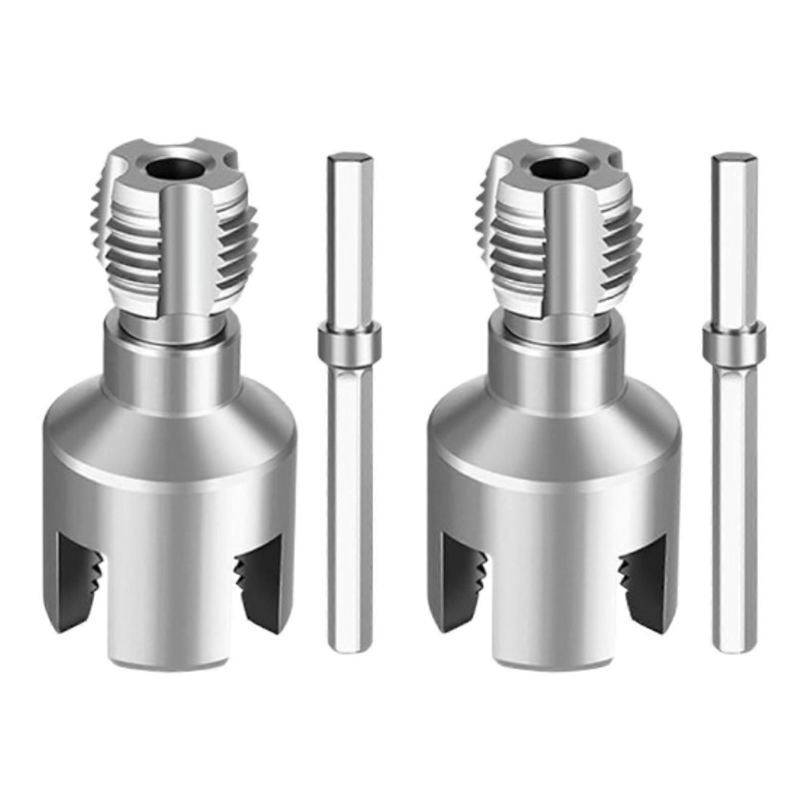 2x PVC Pipe Threaders with Connecting Rods Thread Maker 1/2'' 3/4'' Dies