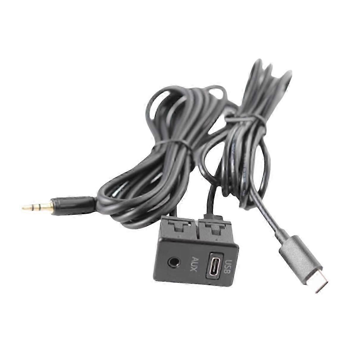 Android navigation system panel with USB-C and AUX input