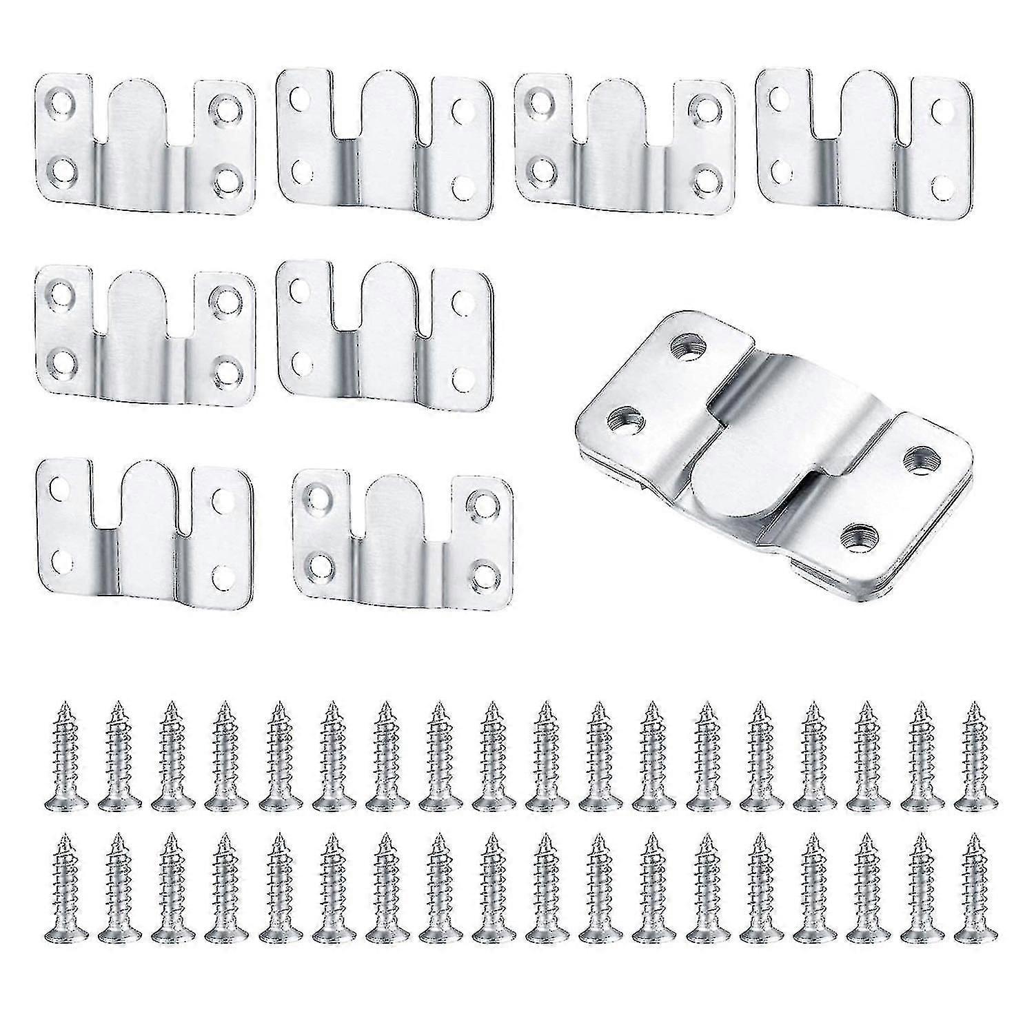 Flush Mount Bracket, 10 Pcs Stainless Steel Connector for Wall Frames