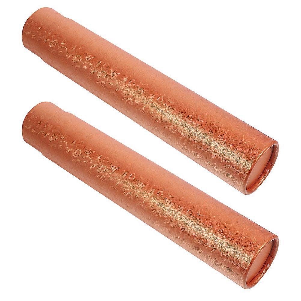 Orange Poster Storage Tube for Artwork Storage with 2Pcs Extendable Design