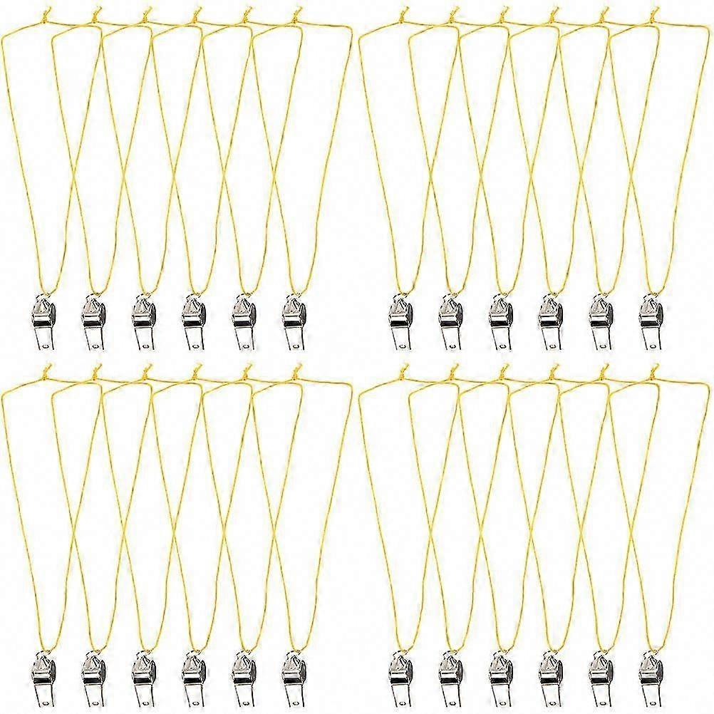 24pcs Multi-function Emergency Referee Whistles for Camping Hiking Survival