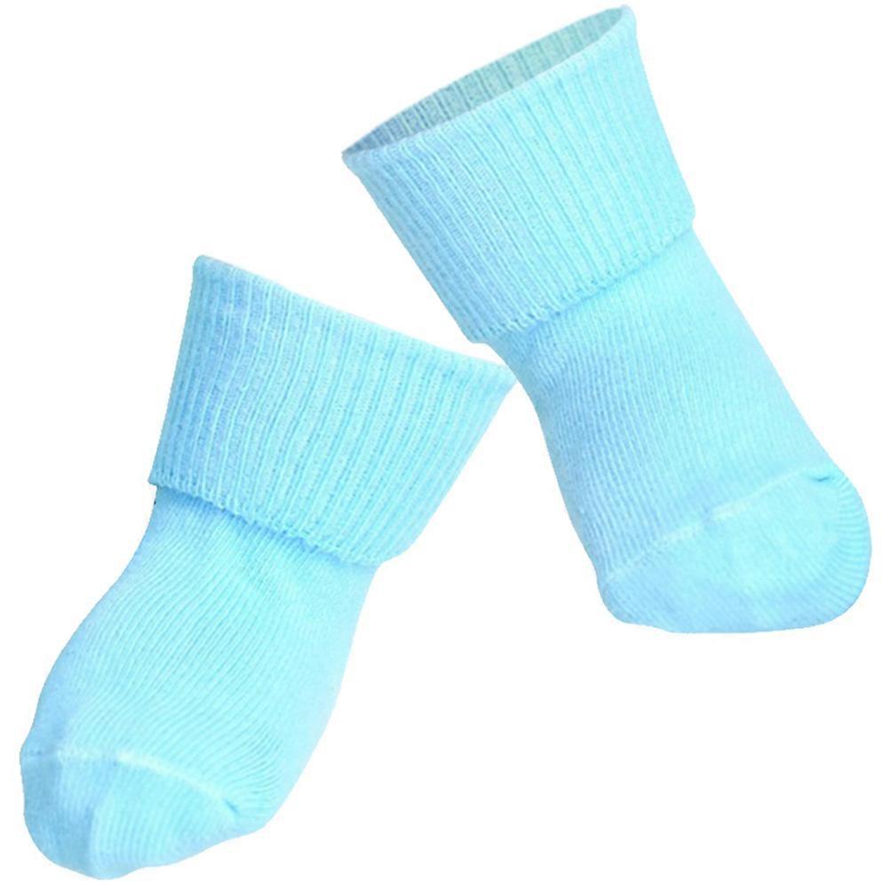 Non Slip Baby Socks Unisex Cotton Socks for Kids in Sky Blue