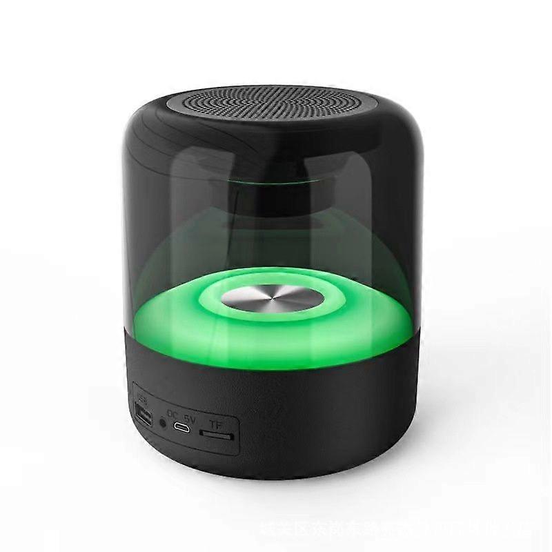 Bluetooth Speakers, Multifunction Desktop Speaker 3D Surround Sound Portable Speaker with Colorful Lights, for Home, Office, Outdoor(Black)
