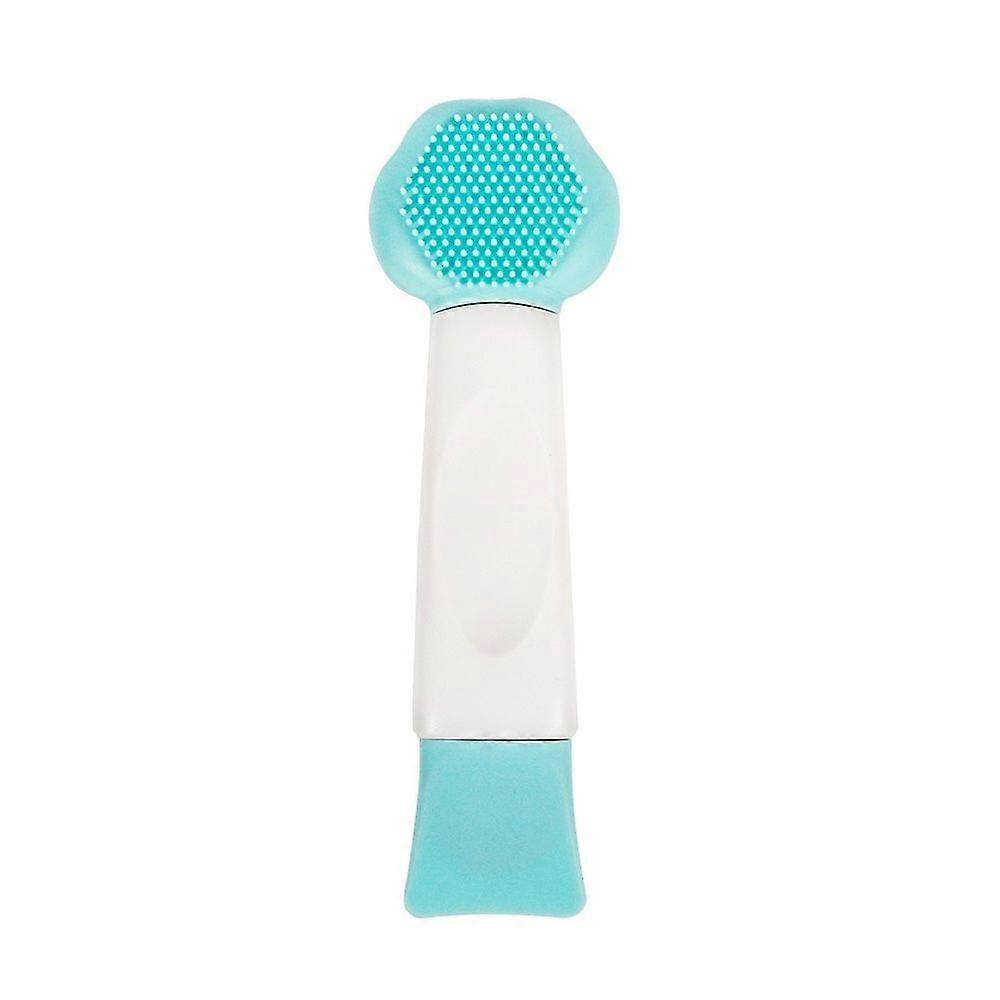 Multifunctional Facial Cleansing Tool 3-in-1 Mask Applicator, Soft Brush & Blackhead Remover, Portable Design(Blue)
