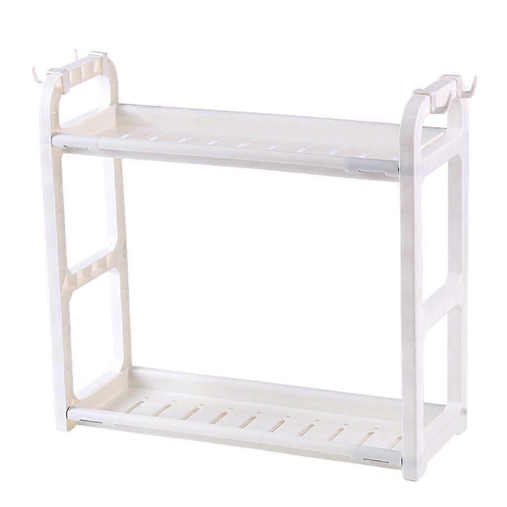 Pantry Cabinet Kitchen Rack Multifunctional Plastic Shelf Storage Organizer White