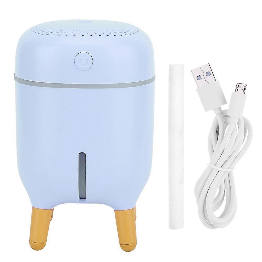 Mini USB Humidifier with Timer for Car, Office, Air Purifier, Atomizer with LED Lights (Blue)