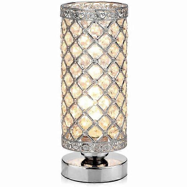 Modern Crystal Table Lamp Sliver Bedside Desk Lamp