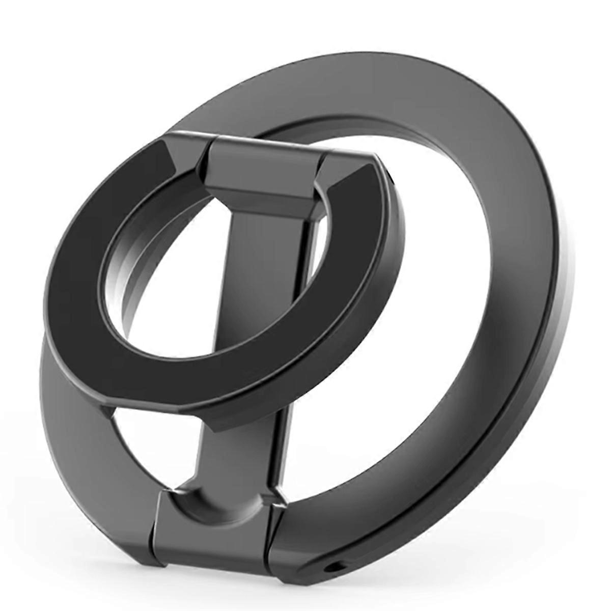 Double Sided Magnetic Phone Ring Holder for 16in Smart Phone Black